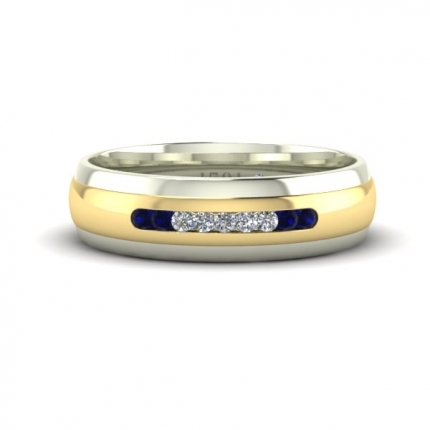 David's Wedding Band in 18kt White Gold AU
